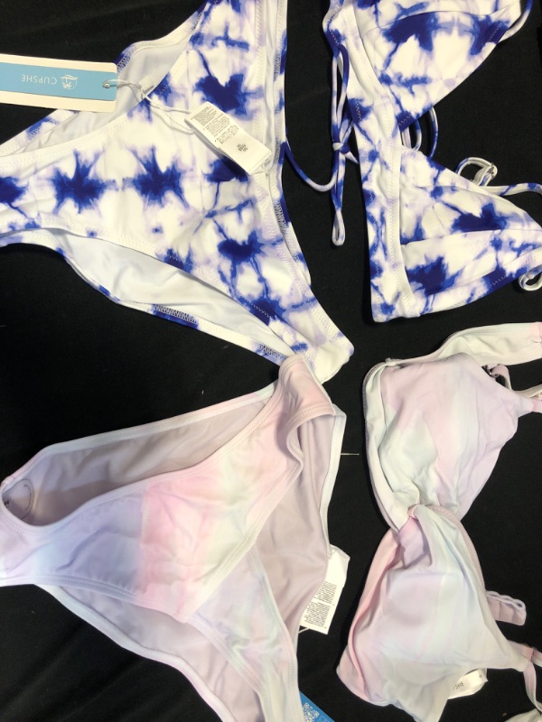 Photo 1 of Blue Crush Tie-Dye Bikini Small Top, Medium bikini / 2 piece swimwear as is   NEW Size Small