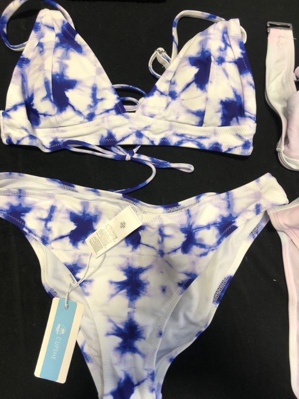Photo 2 of Blue Crush Tie-Dye Bikini Small Top, Medium bikini / 2 piece swimwear as is   NEW Size Small