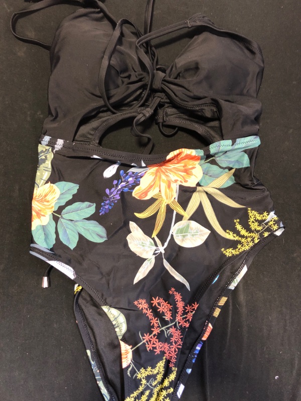 Photo 1 of Ensley Floral Cut-Out One Piece Swimsuit  NEW Size Large