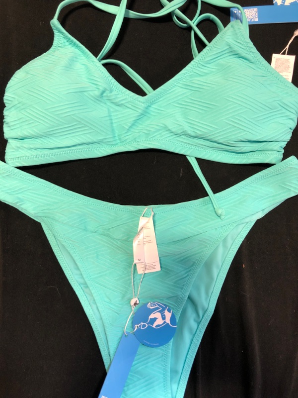 Photo 4 of Elaine Criss Cross Tie Back Bikini Set NEW SIze Medium