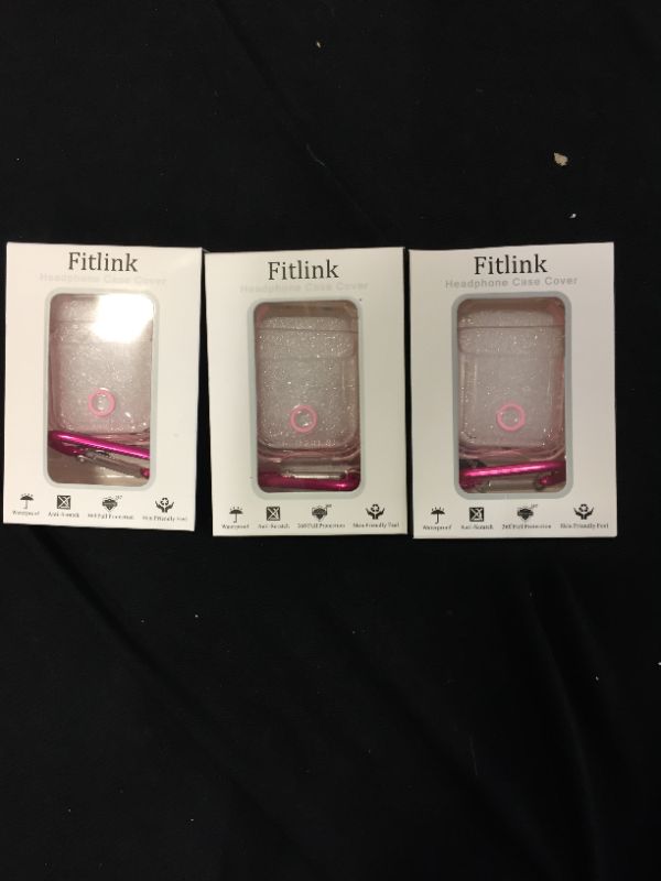 Photo 3 of 
Roll over image to zoom in
Fitlink Case for AirPods 2&1, Anti-Scratch Shock-Absorption Soft TPU Crystal Clear Case Cover for Apple AirPods 2&1 in Charging Case with Carabiner (AirPods with Wireless Charging Case, Pink) pack of 3 