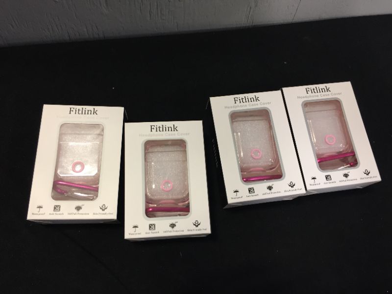 Photo 1 of 
Roll over image to zoom in
Fitlink Case for AirPods 2&1, Anti-Scratch Shock-Absorption Soft TPU Crystal Clear Case Cover for Apple AirPods 2&1 in Charging Case with Carabiner (AirPods with Wireless Charging Case, Pink) pack of 4