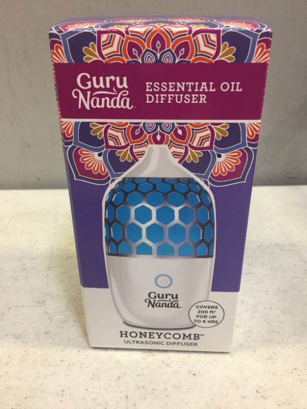 Photo 4 of GuruNanda Aromatherapy Best Essential Aromatherapy Essential Oil Diffuser, Ultrasonic Cool Mist "Honeycomb" Diffuser with Automatic LED Multi-Color Lights