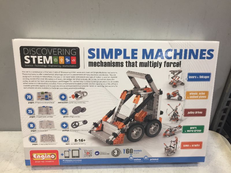 Photo 1 of Engino Discovering Force Multiplying STEM Simple Machine Mechanisms | 60 working models | Illustrated Instruction Manual | Theory and facts | Experimental activities | STEM Building Kit