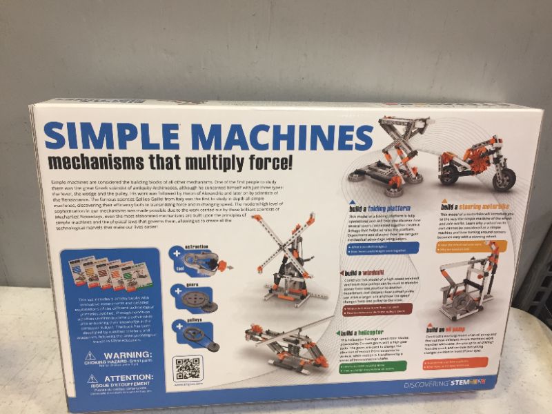 Photo 1 of Engino Discovering Force Multiplying STEM Simple Machine Mechanisms | 60 working models | Illustrated Instruction Manual | Theory and facts | Experimental activities | STEM Building Kit