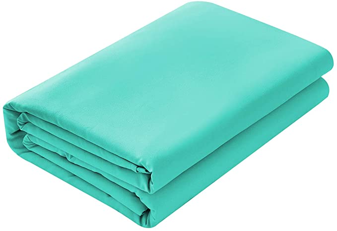 Photo 1 of BASIC CHOICE 2000 Microfiber Flat Flat Sheet, Breathable, Ultra Soft, Hypoallergenic, Wrinkle, Fade and Stain Free, Turquoise, Full