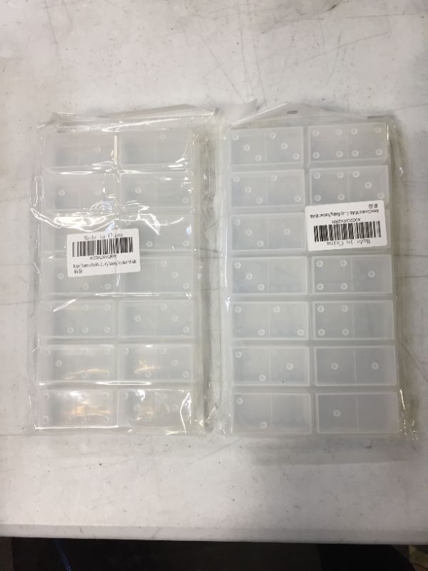 Photo 1 of 2 PACK - Resin Domino Molds, 2 Pack Silicone Domino Game Molds Six Epoxy Resin Molds, DIY Craft 28 Cavities with Dot Domino for Dominoes Games, Chocolate Candy Baking Fondant Molds