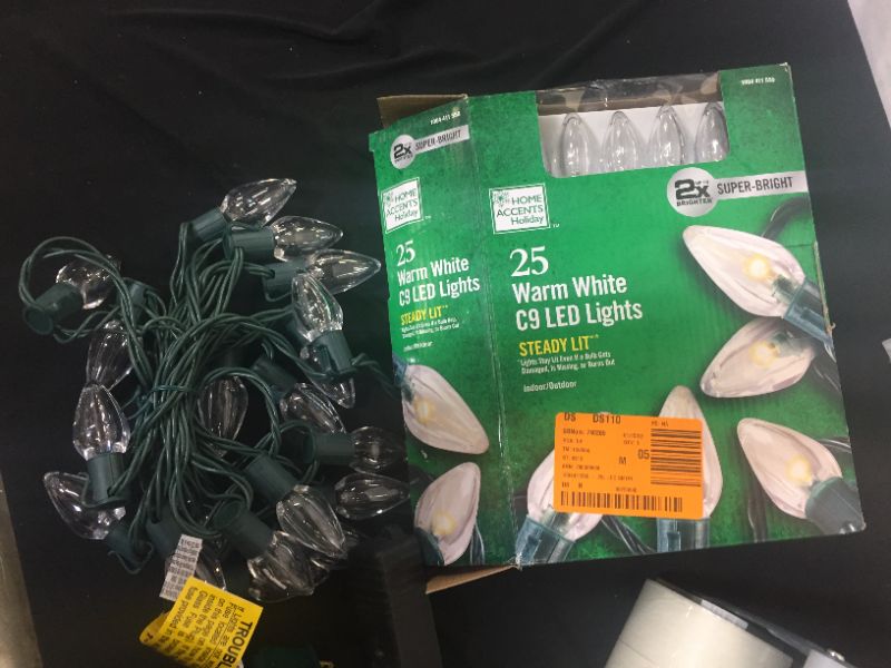 Photo 1 of  25-Light LED Smooth C9 Warm White String Light 25 ft. Super Bright

