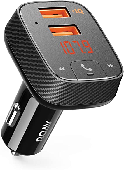 Photo 1 of Anker ROAV SmartCharge Car Kit Bluetooth Wireless FM Transmitter - Black
