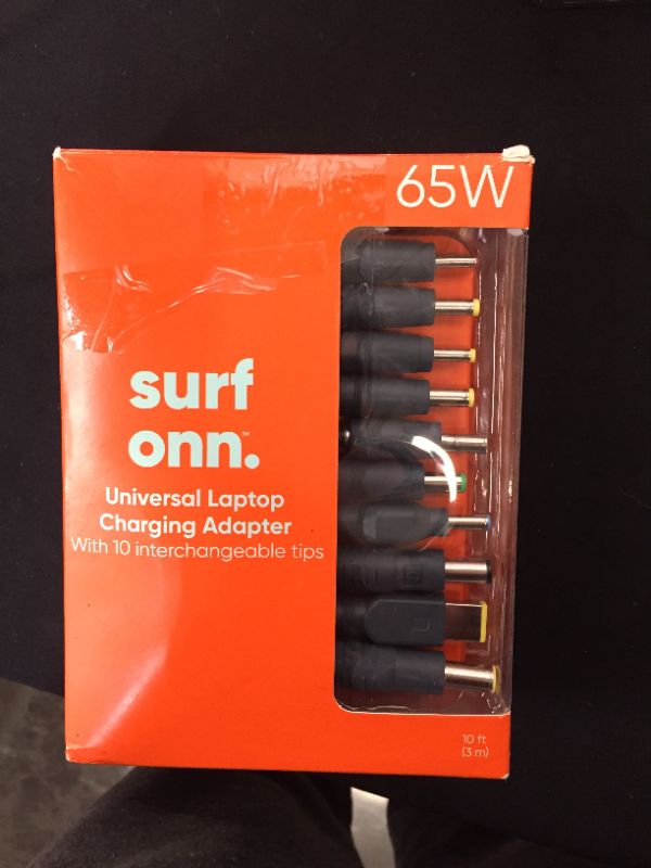 Photo 2 of onn. 65W Universal Laptop Charger with 10 Interchangeable Tips, Total 10 Feet Power Cords, Fits Most Laptops Like HP, Dell, Lenovo, onn.
