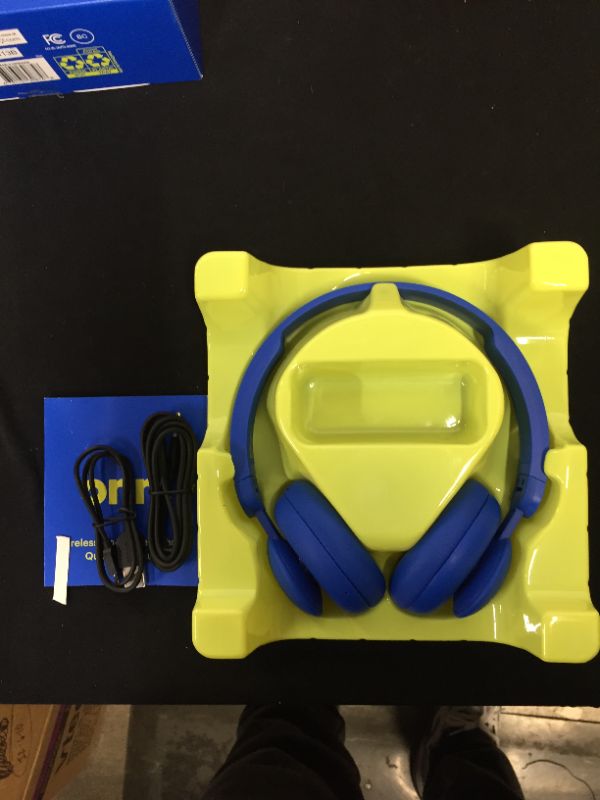 Photo 2 of onn. Bluetooth On-Ear Headphones, Blue
