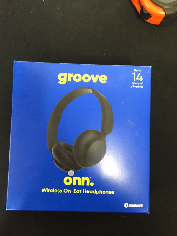 Photo 3 of onn. Bluetooth On-Ear Headphones, Black
