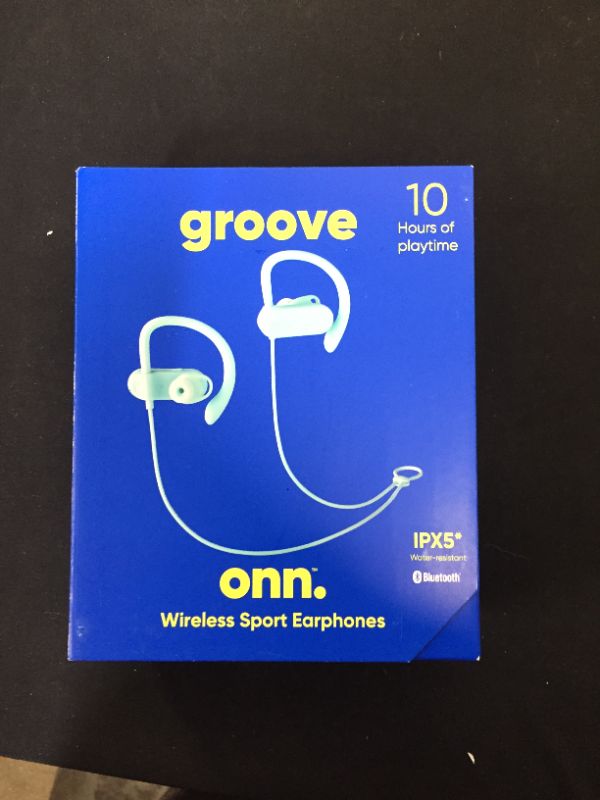 Photo 2 of onn. Bluetooth Sports In-Ear Headphones, Aqua 578486281
