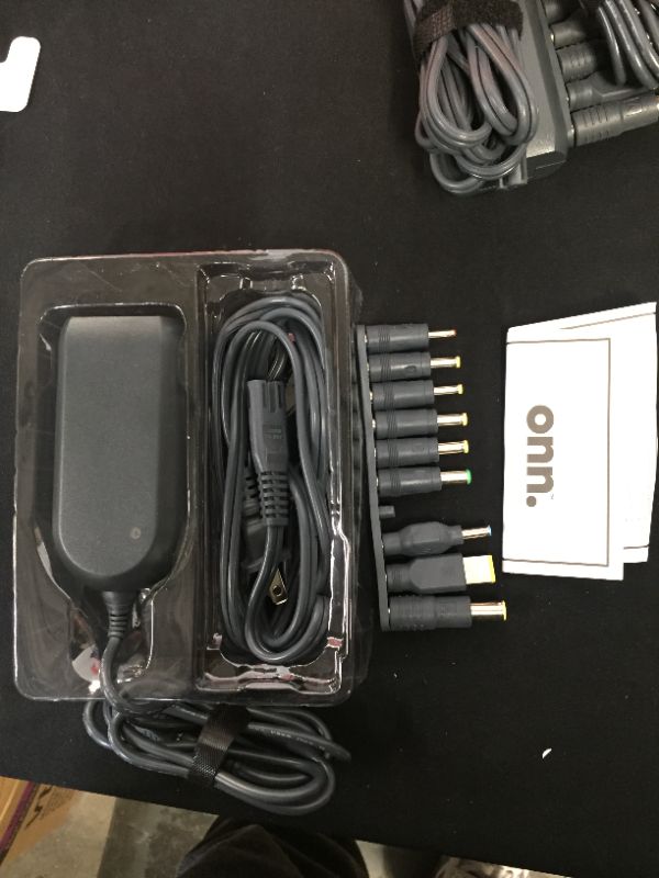 Photo 2 of onn. 65W Universal Laptop Charger with 10 Interchangeable Tips, Total 10 Feet Power Cords, Fits Most Laptops Like HP, Dell, Lenovo, onn.
