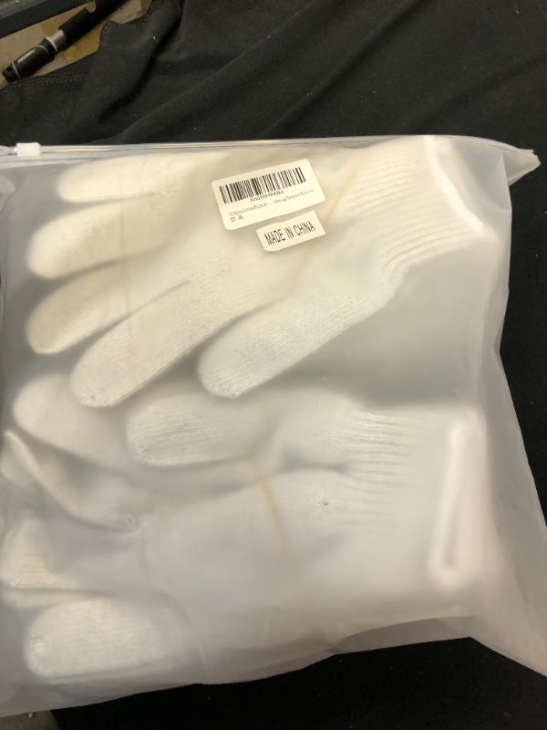 Photo 2 of 10Pcs Cotton Gloves Liners String Knit Safety Protection Work Gloves Lightweight ,Natural white ---- ADULT SIZE LARGE