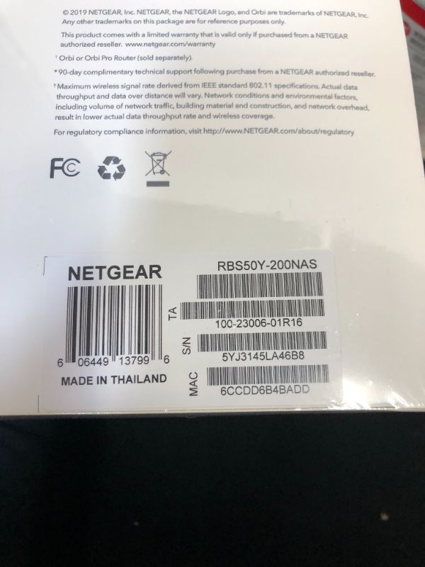 Photo 6 of ***FACTORY SEALED*** NETGEAR Orbi Outdoor satellite WiFi extender, works with any WiFi router, gateway, or ISP rented equipment (RBS50Y)
