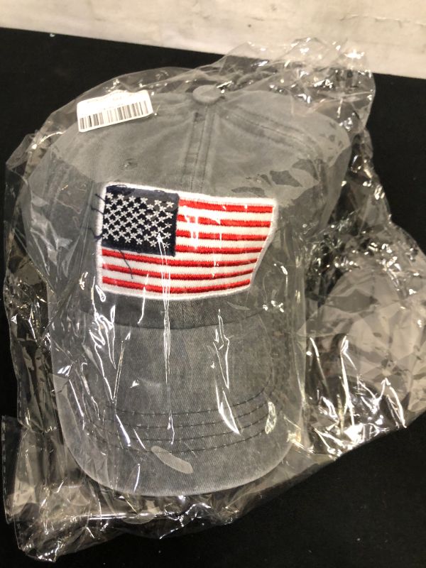 Photo 2 of Unisex American Flag Embroidered Baseball Hats Cotton Ball Dad Caps for Outdoor Running
