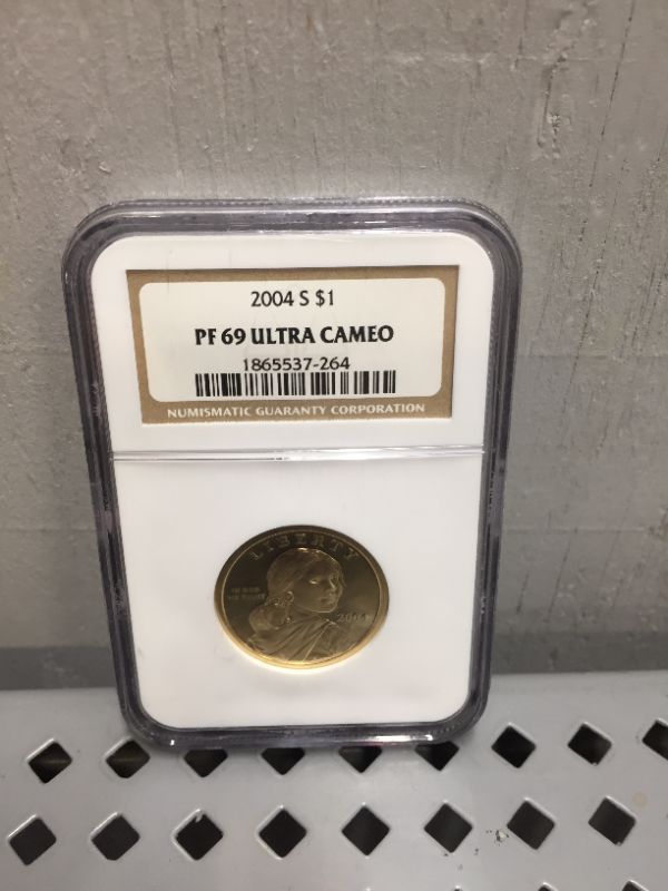 Photo 1 of 2004-S NGC PF 69 Ultra Cameo Sacagawea Dollar
