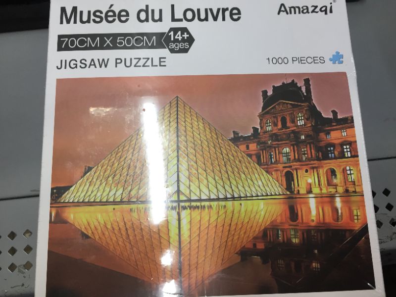 Photo 2 of Christmas Jigsaw Puzzles 1000 Pieces for Adults - Louvre Night Puzzle with Letters on Back 28×20In?
