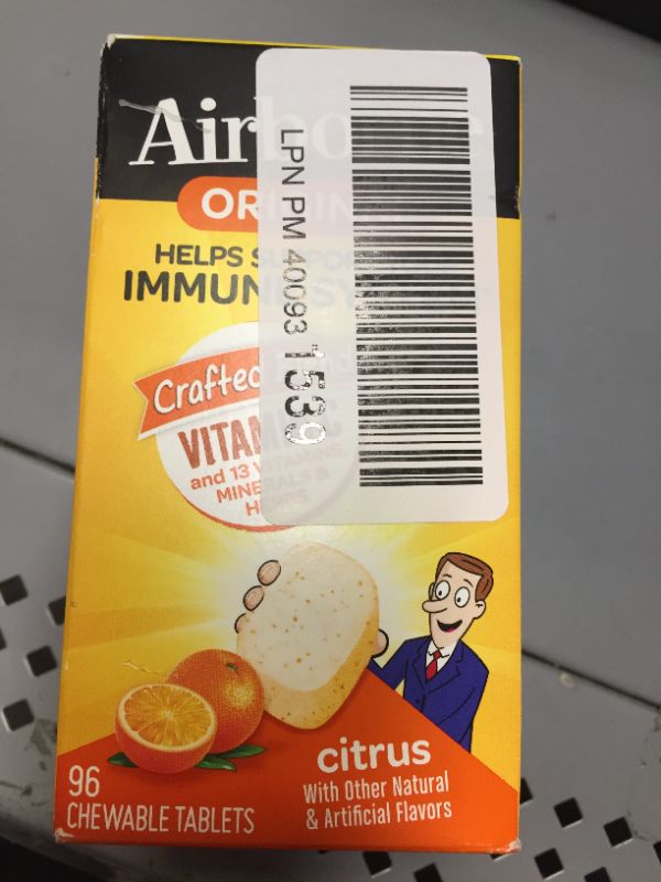 Photo 2 of Airborne Citrus Chewable Tablets, 96 count - 1000mg of Vitamin C - Immune Support Supplement