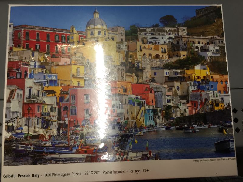 Photo 2 of Colorcraft Puzzles - Colorful Procida Italy - 1000 Piece Jigsaw Puzzle - 28 x 20 inches 