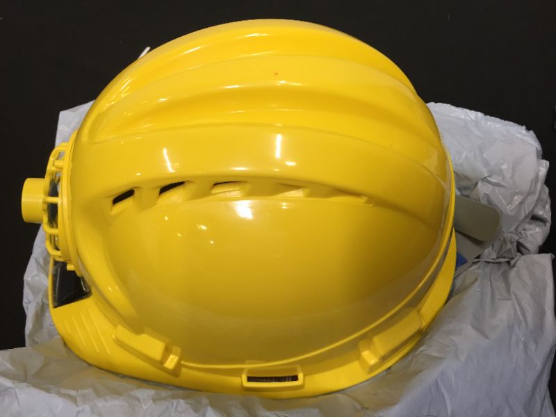 Photo 2 of Aslion Solar Fan Working Helmet Adjustable Ventilation Sunscreen Waterproof Architecture Worker Cap
