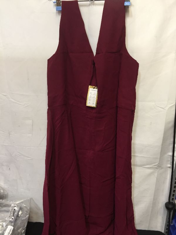 Photo 2 of womens dress sleeveless color burgundy size 22 