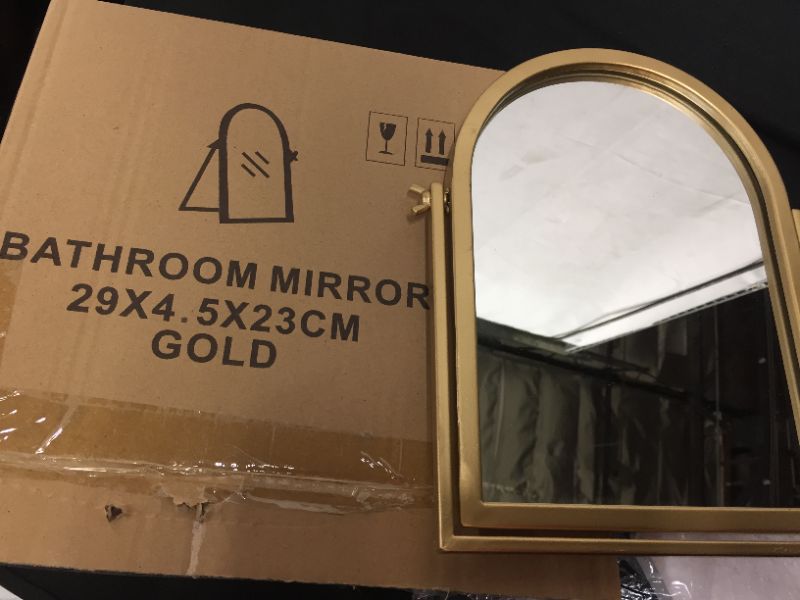 Photo 1 of 10 x 8 inches table desk vanity makeup mirror color gold 