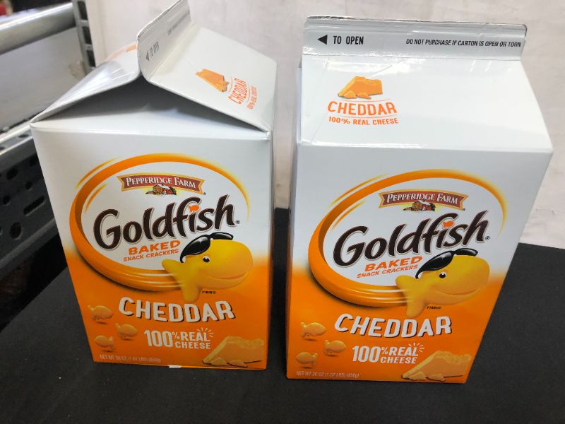 Photo 1 of Pepperidge Farm Goldfish Cheddar Crackers - 30oz Carton exp 05-2022