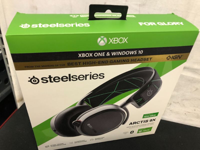 Photo 4 of factory sealed--SteelSeries Arctis 9X Wireless Gaming Headset – Integrated Xbox Wireless + Bluetooth – 20+ Hour Battery Life – for Xbox One and Series X
