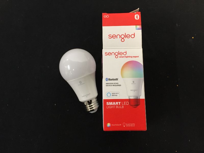 Photo 2 of Sengled Smart Light Bulbs, Color Changing Alexa Light Bulb Bluetooth Mesh, Smart Bulbs That Work with Alexa Only, Dimmable LED Bulb A19 E26 Multicolor, High CRI, High Brightness, 9W 800LM, 1Pack
