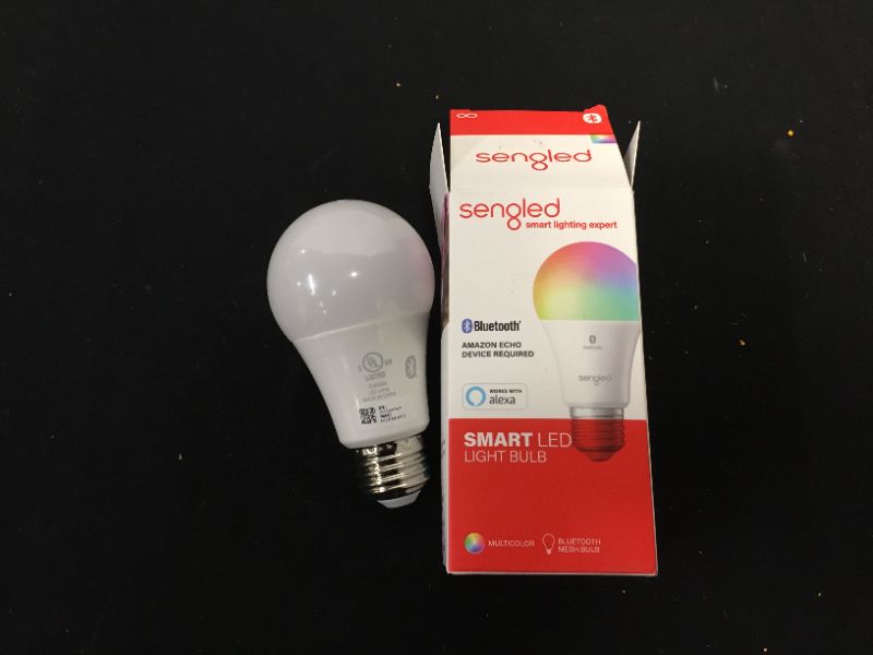 Photo 2 of Sengled Smart Light Bulbs, Color Changing Alexa Light Bulb Bluetooth Mesh, Smart Bulbs That Work with Alexa Only, Dimmable LED Bulb A19 E26 Multicolor, High CRI, High Brightness, 9W 800LM, 1Pack
