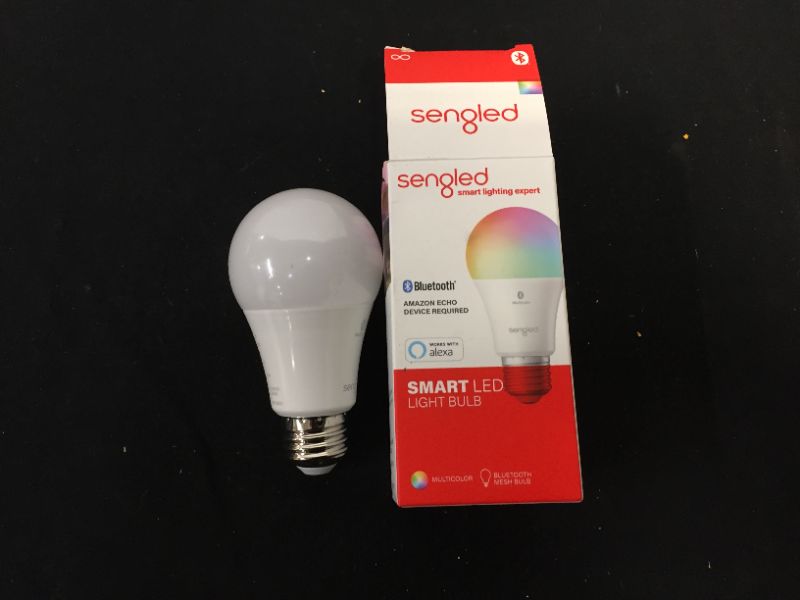 Photo 2 of Sengled Smart Light Bulbs, Color Changing Alexa Light Bulb Bluetooth Mesh, Smart Bulbs That Work with Alexa Only, Dimmable LED Bulb A19 E26 Multicolor, High CRI, High Brightness, 9W 800LM, 1Pack
