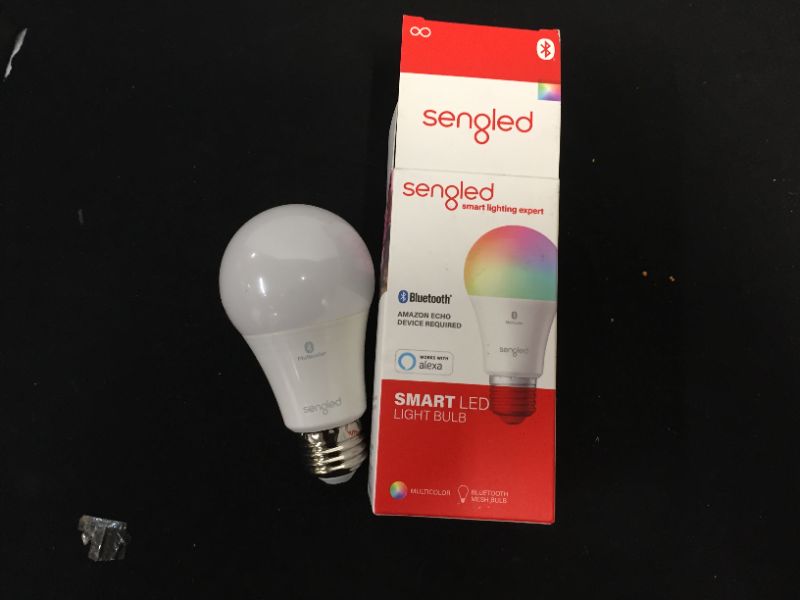 Photo 2 of Sengled Smart Light Bulbs, Color Changing Alexa Light Bulb Bluetooth Mesh, Smart Bulbs That Work with Alexa Only, Dimmable LED Bulb A19 E26 Multicolor, High CRI, High Brightness, 9W 800LM, 1Pack
