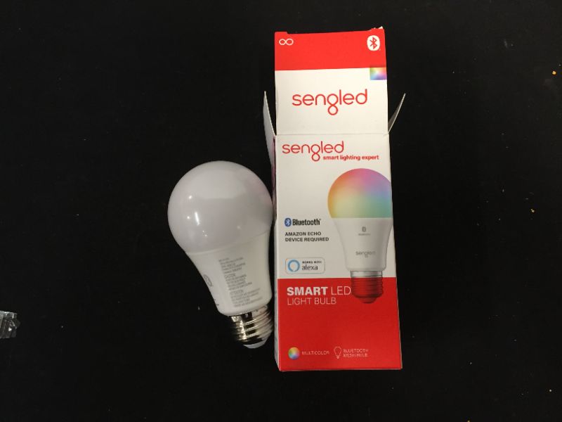 Photo 2 of Sengled Smart Light Bulbs, Color Changing Alexa Light Bulb Bluetooth Mesh, Smart Bulbs That Work with Alexa Only, Dimmable LED Bulb A19 E26 Multicolor, High CRI, High Brightness, 9W 800LM, 1Pack
