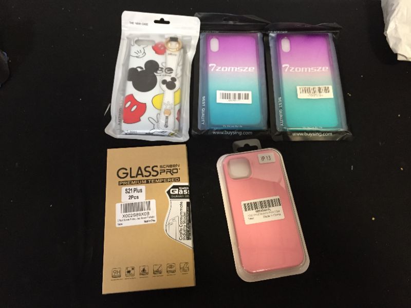 Photo 1 of 5pc Assorted Phone Cases/Accessories