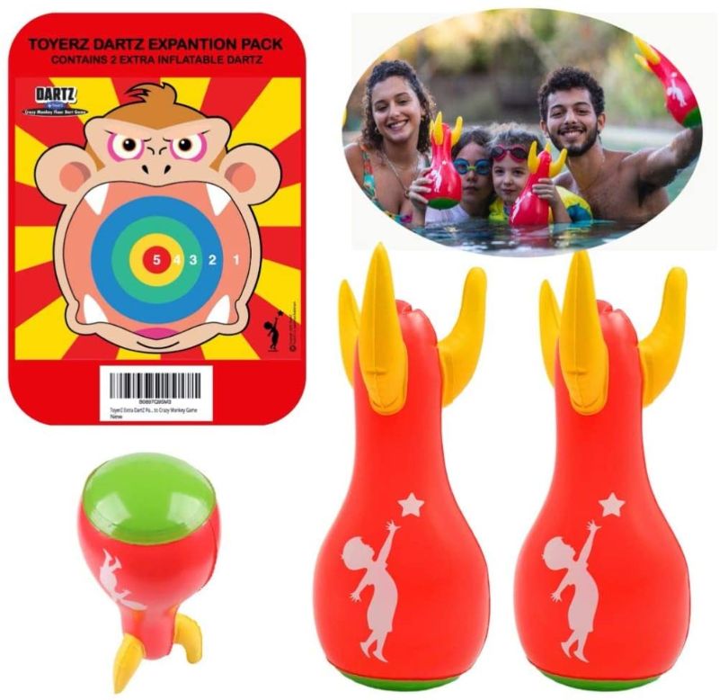 Photo 1 of ToyerZ Lawn Darts Outdoor Games for Kids & Adults - Outside Toys for Boys & Girls, Family Yard Toss Game Set with 4 Dart Pins, Mat, Pegs, & Tote Bag - Fun Activity for Indoor, Backyard, or Beach Party
