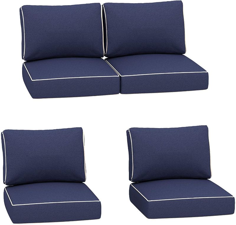 Photo 1 of Creative Living 4PC Chat Outdoor Deep Seating Patio 24x24 Replacement Cushions