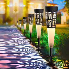 Photo 1 of 6 Pack Solar Lights Outdoor, Solar Pathway Lights Decorative