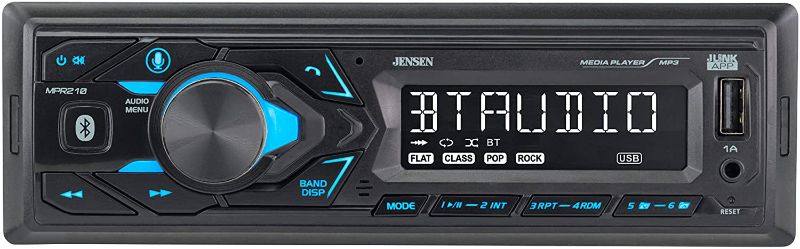 Photo 1 of JENSEN MPR210 7 Character LCD Single DIN Car Stereo Receiver 