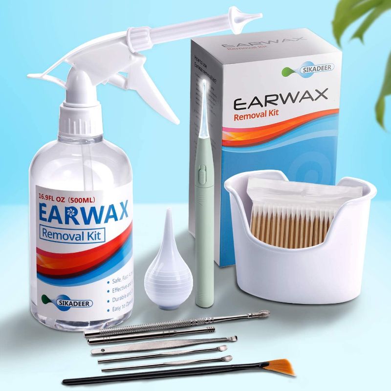 Photo 1 of 
Ear Wax Removal Kit, Earwax Remover Cleaner Ear Cleaning Tool Kit, Ear Irrigation Flushing System with Ear Washer Bottle Ear Wash Basin Lighted Ear Picks Bulb Syringe