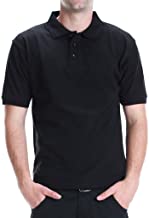 Photo 1 of ALL Polo Men's Short Sleeve Solid Regular-Fit 3 Button Polo Shirts S BLK