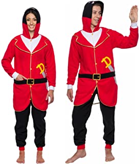 Photo 2 of  Silver Lilly Pirate Pajamas - Adult Cosplay Sea Captain - Costume (Blk/Red, M)(2)