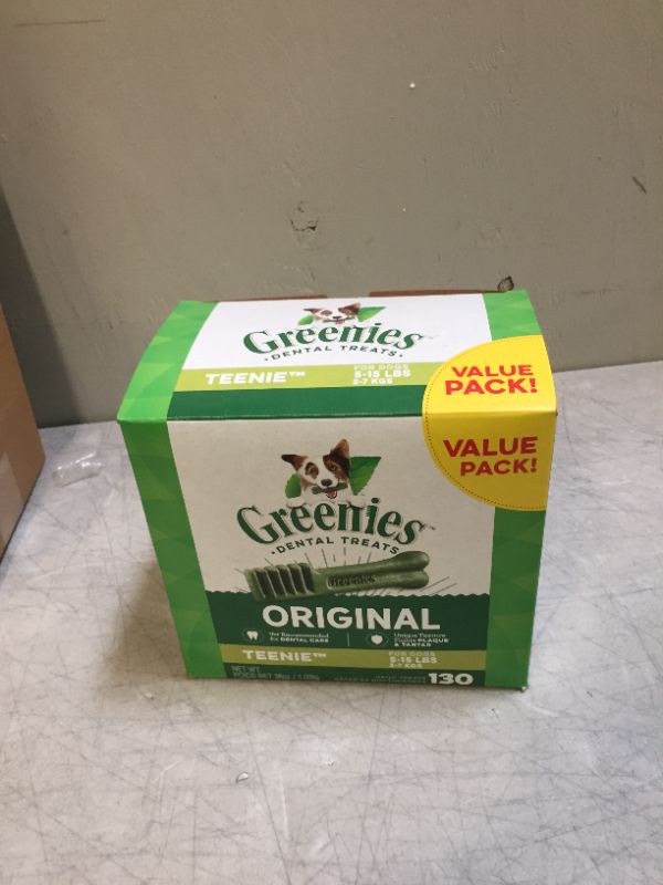 Photo 2 of Greenies Teenie Dental Dog Treats, 130 count
exp aug 11 2022