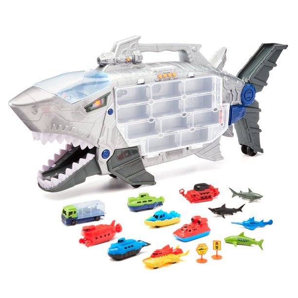 Photo 1 of Kid Connection Shark Transporter Play Set, 18 Pieces

