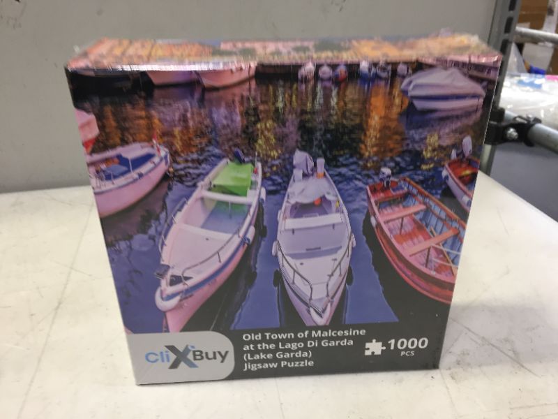 Photo 2 of ClixBuy Jigsaw Puzzle 1000 Pieces for Adults - Landscape Puzzle with Precision Cut Pieces -Old Town of Malcesine at Lake Garda –
