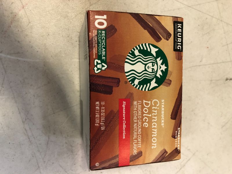 Photo 2 of Starbucks Flavored K-Cup Coffee Pods — Cinnamon Dolce for Keurig Brewers — 1 box (10 pods)
