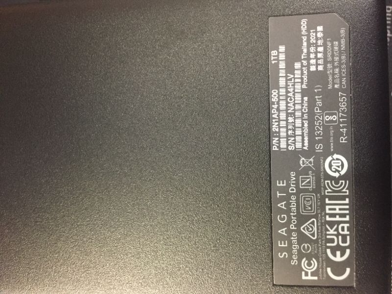 Photo 1 of Seagate Portable 1TB External Hard Drive HDD – USB 3.0 for PC, Mac, PlayStation, & Xbox