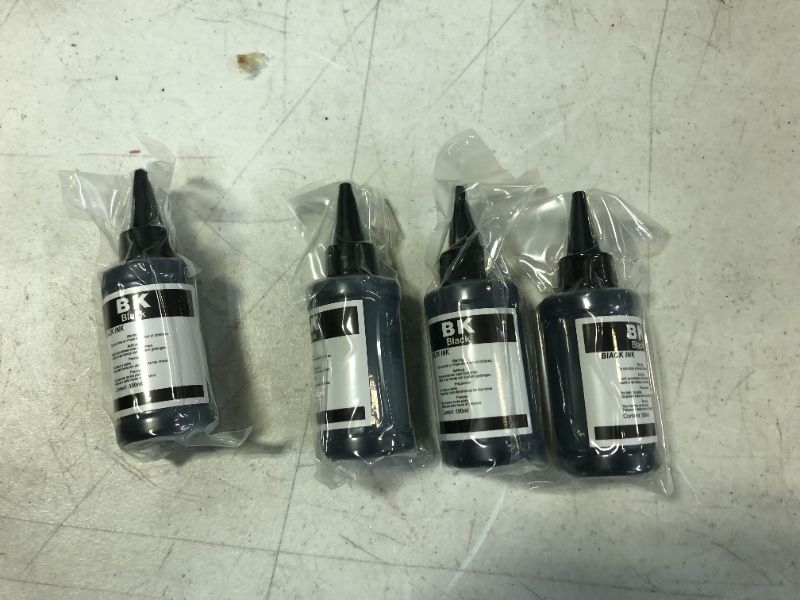 Photo 1 of  generic bottles of black ink 4pcs 100ml