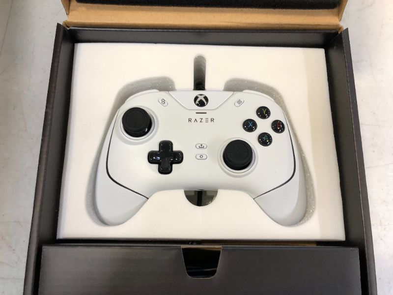 Photo 2 of Razer Wolverine V2 Wired Gaming Controller for Xbox Series X|S, Xbox One, PC: Remappable Front-Facing Buttons - Mecha-Tactile Action Buttons and D-Pad - Trigger Stop-Switches - White
